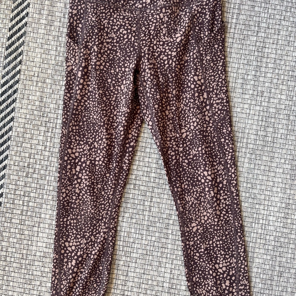 Fabletics Brown Leopard Print Leggings -Size Small